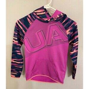 Under Armour UA Girl Magenta Hooded Sweatshirt Hoodie, Size Youth Medium